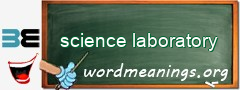 WordMeaning blackboard for science laboratory